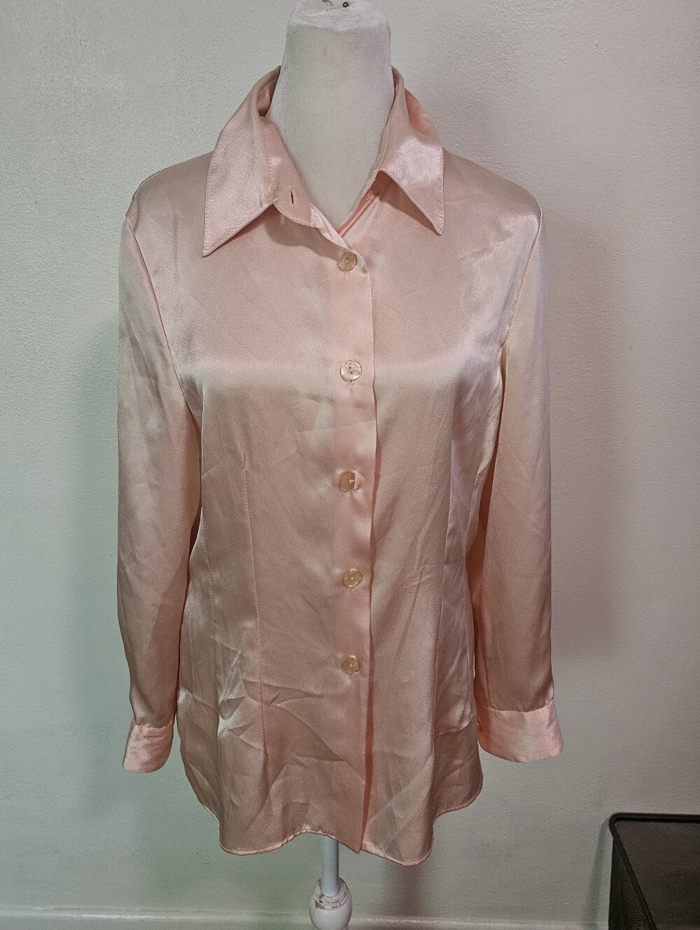 Kookai Silky Peach Button-Up Top 1